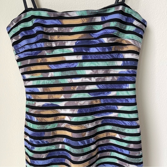 BCBG MaxAzria Silk Mesh Strapless Bodycon Party Dress - Picture 3 of 10